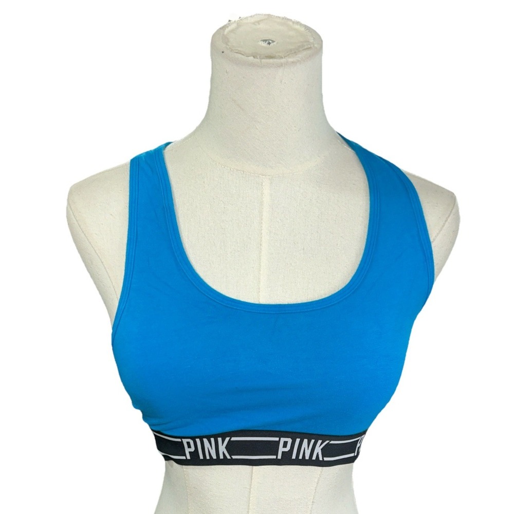 Pink Victoria secrets girls Juniors bra Sports M Blue Wireless